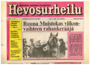 Muistokas oli rahasampo. Kuva: Hevosurheilulehti 5.2.1986