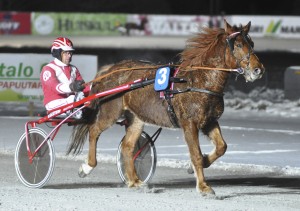 Jouni Vaittinen ohjasti valmentamansa Wauhdikkaan Lahdessa toiseksi ruunan uudella ennätyksellä.