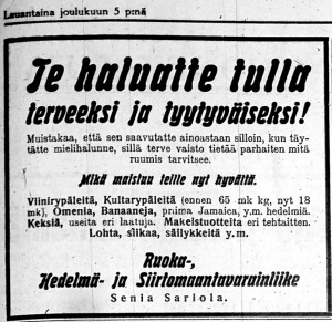 16penskala 12      Senia - toijalan sanomat 5.12.1925