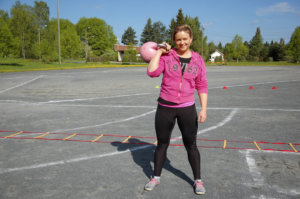 Heidi Savolainen, personal trainer, Matinpuiston kahvakuulajumppa