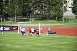 Toijalan Pallo sai joitakin tilanteita Janakkalan Pallon maalille, mutta 2-5 maalein vieraat olivat parempia. Kuva: Jaana Hänninen.