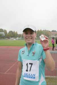 Naisten kympin voittaja Katri Vermanne. 