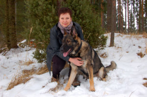 Marjo Jakobssonin Enska-koira on työssään tarkka ja nopea.