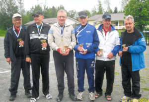 Yleisen sarjan finaalijoukkueessa pelasivat Ensio Leppänen (vas.), Jorma Naroma, Risto miettinen, Matti Valtonen, Lasse Mäkinen ja Pekka Nyman.  