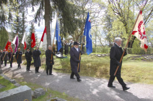 Toijalan hautausmaalla järjestetyssä tilaisuudessa nähtiin myös lippulinna.