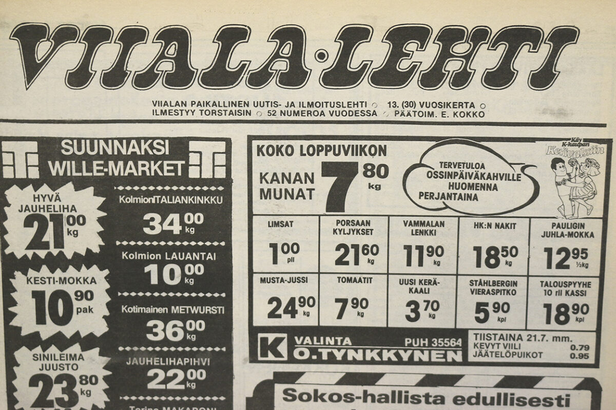 Viiala-Lehti 5.4.1984: Klinikkaopetusta Viialaan