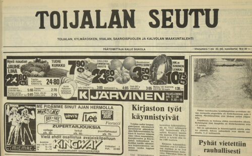 Toijalan Seutu tiistaina 16. lokakuuta 1984